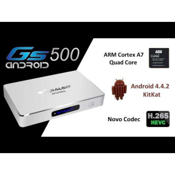 Receptor Globalsat GS 500 Android Ultra HD 4K - OnDemand IPTV